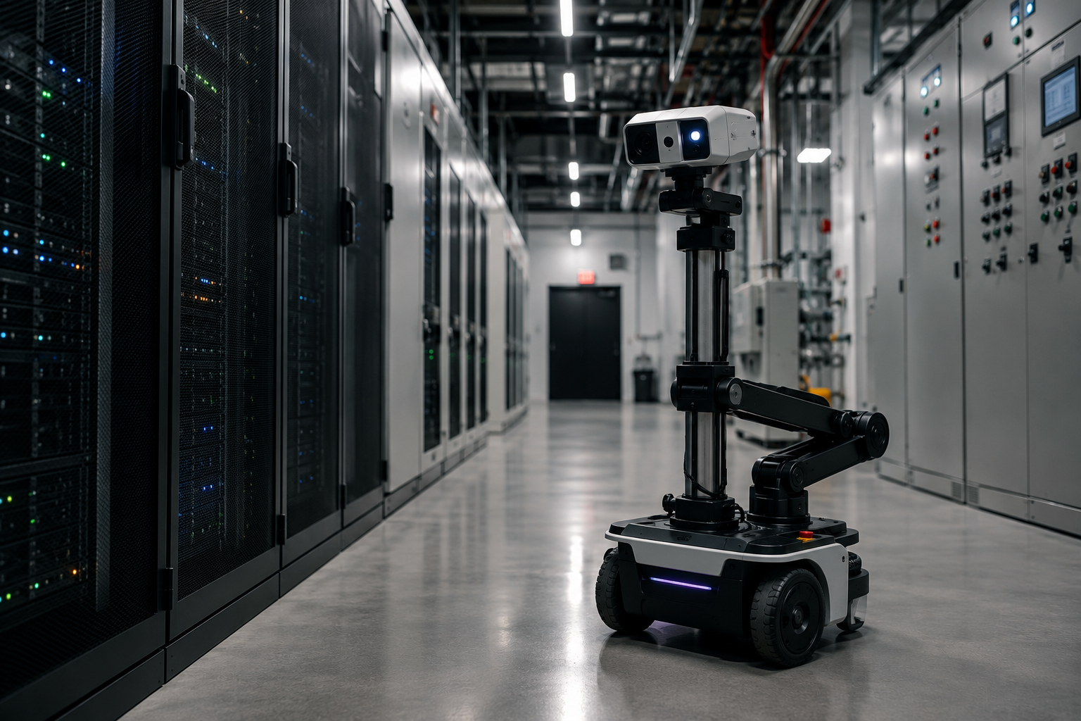 FacilityOps AI inspection robot in critical infrastructure facility
